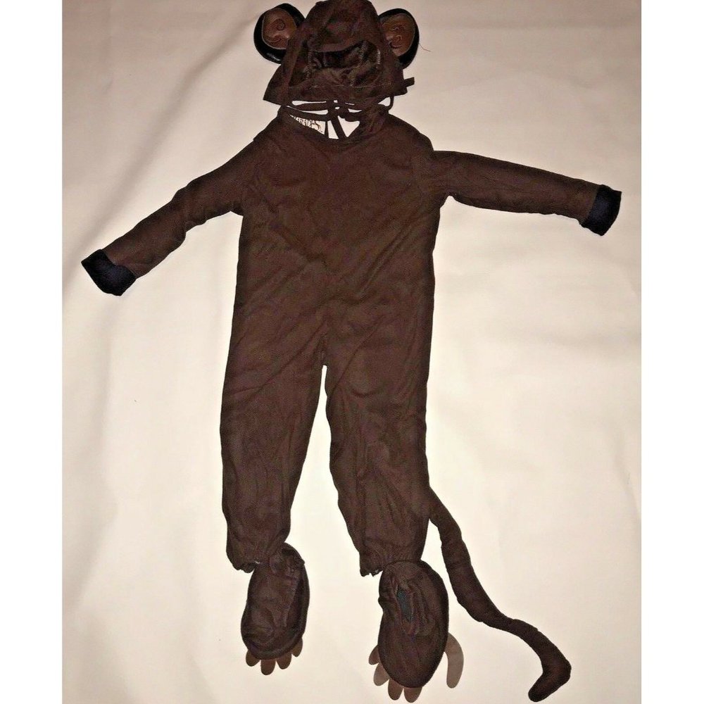 Charades Monkey Halloween Costume Baby Girl Boy Infant Size 6-18 M Brown 4 Piece